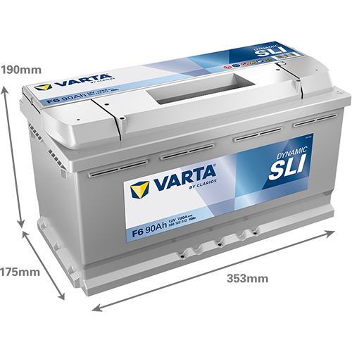 VARTA F6 Black Dynamic 12V 90Ah 720A Autobatterie 590 122 072