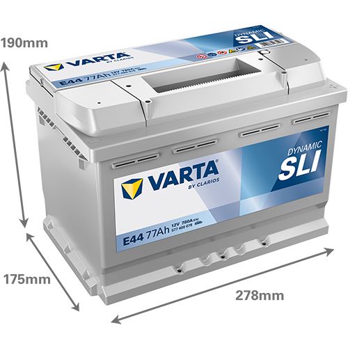 VARTA E44 Silver Dynamic 12V 77Ah 780A Autobatterie 577 400 078