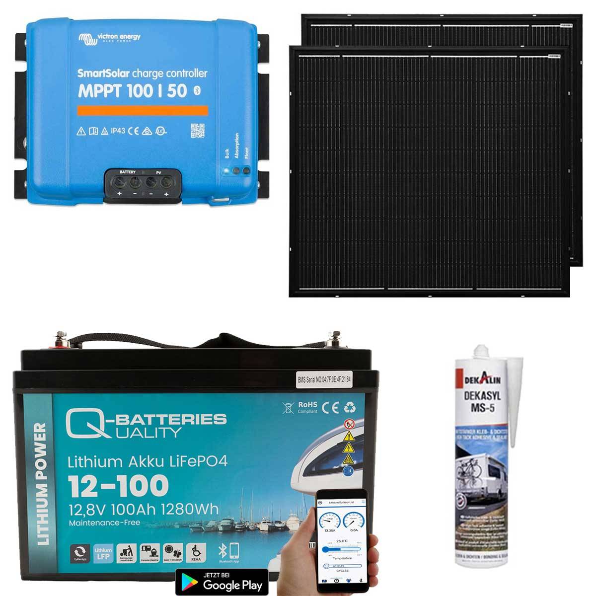 a-TroniX Solaranlage Wohnmobil 300W mit 100Ah Lithium Batterie und Victron MPPT Laderegler a-TroniX Solaranlage Wohnmobil 440W mit 100Ah Lithium Batterie und Victron MPPT Laderegler