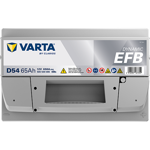 VARTA D54 Blue Dynamic EFB 12V 65Ah 650A Autobatterie Start-Stop 565 500 065