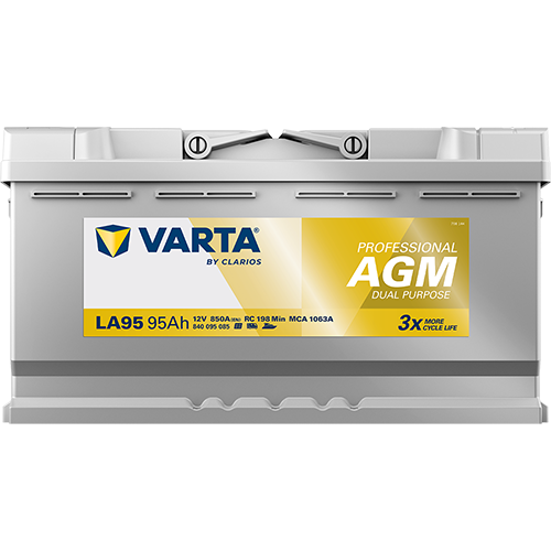 Varta LA95 Professional DP AGM Versorgungsbatterie 12V 95Ah 850A