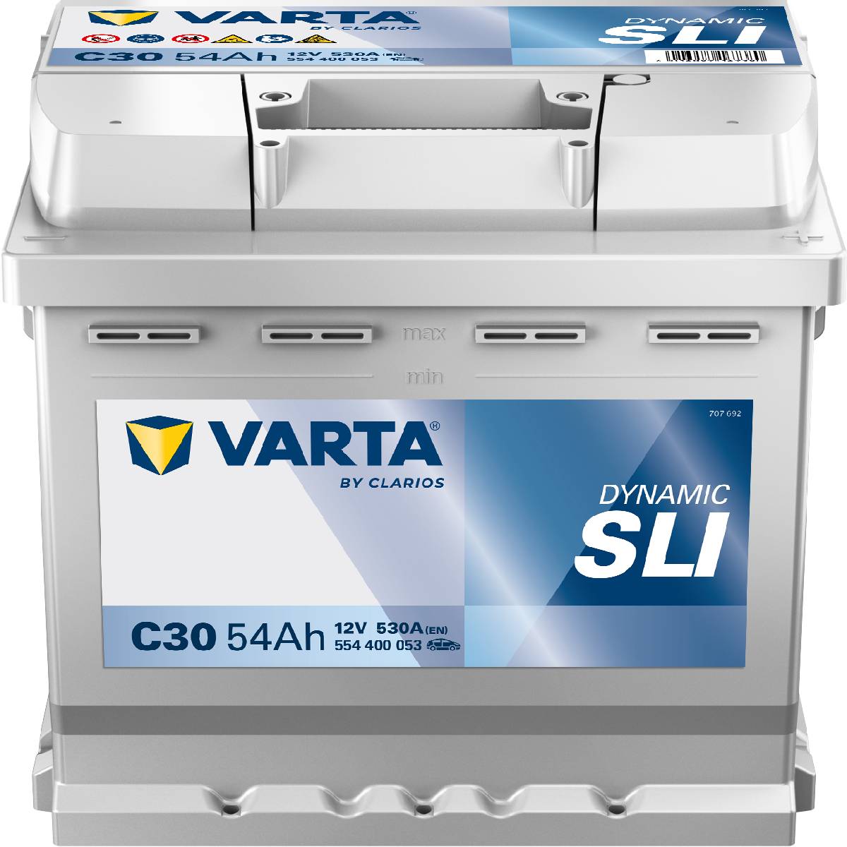 VARTA C30 Silver Dynamic 12V 54Ah 530A Autobatterie 554 400 053 VARTA C30 Silver Dynamic 12V 54Ah 530A Autobatterie 554 400 053