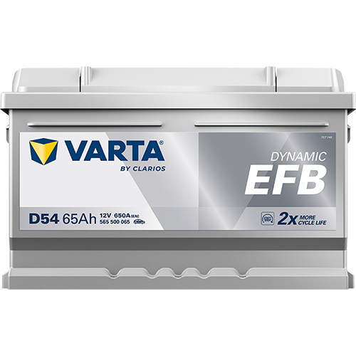 VARTA D54 Blue Dynamic EFB 12V 65Ah 650A Autobatterie Start-Stop 565 500 065