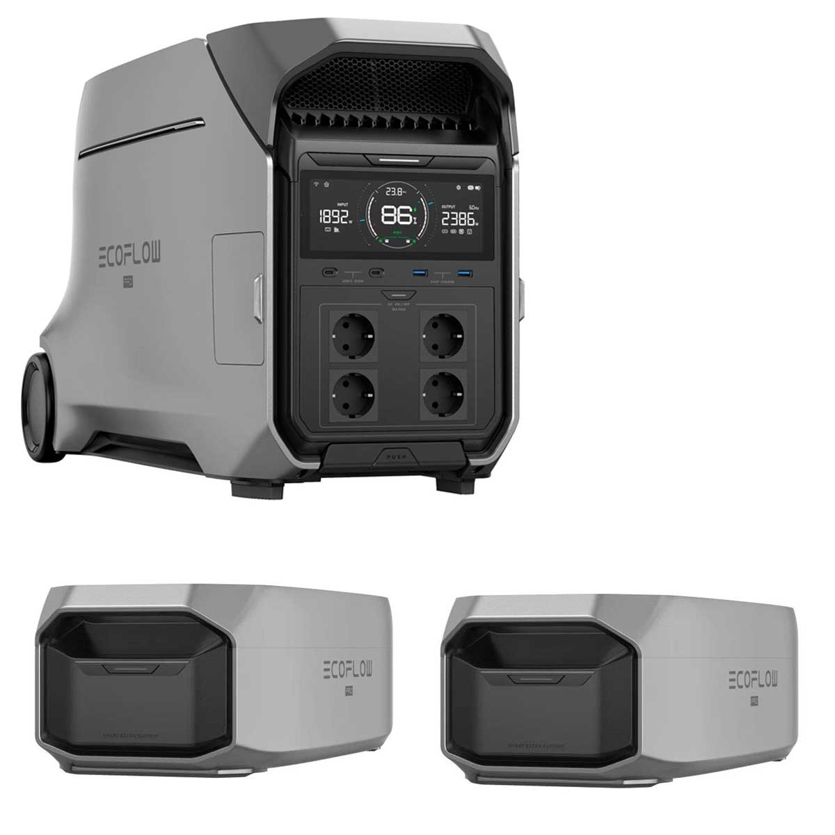 EcoFlow DELTA PRO 3 Powerstation mit 2 x DELTA PRO 3 Smart Extra Batterie EcoFlow DELTA PRO 3 Powerstation mit 2 x DELTA PRO 3 Smart Extra Batterie