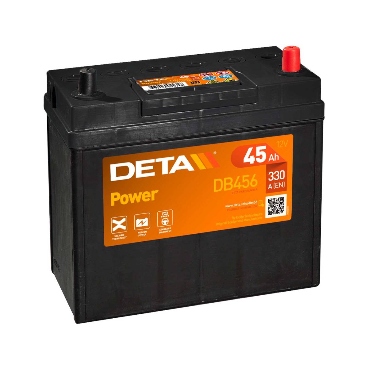 DETA DB456 Power 12V 45Ah 330A Autobatterie online bestellen