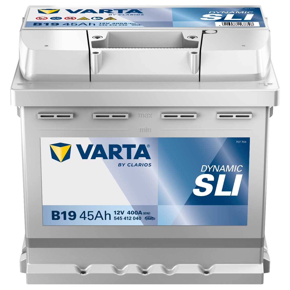 VARTA B19 Black Dynamic 12V 45Ah 400A Autobatterie 545 412 040 VARTA B19 Black Dynamic 12V 45Ah 400A Autobatterie 545 412 040