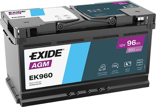 Exide EK960 Start-Stop AGM 12V 96Ah 850A Autobatterie