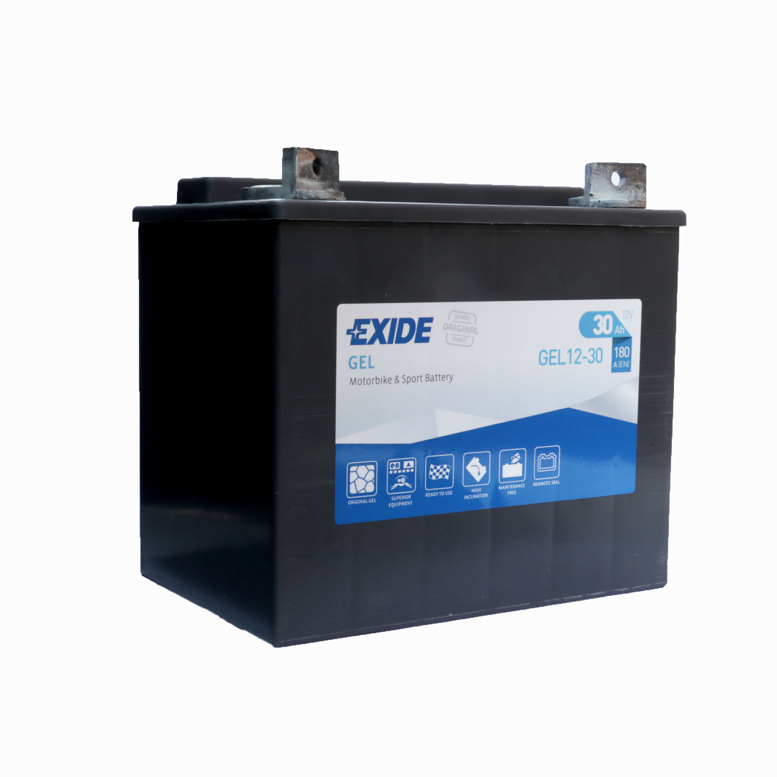 Exide G30 Bike Gel Motorradbatterie 12V 30Ah Y60-N30-A DIN 53034 auch für Rasentraktoren geeignet Exide G30 Bike Gel Motorradbatterie 12V 30Ah Y60-N30-A DIN 53034 auch für Rasentraktoren geeignet