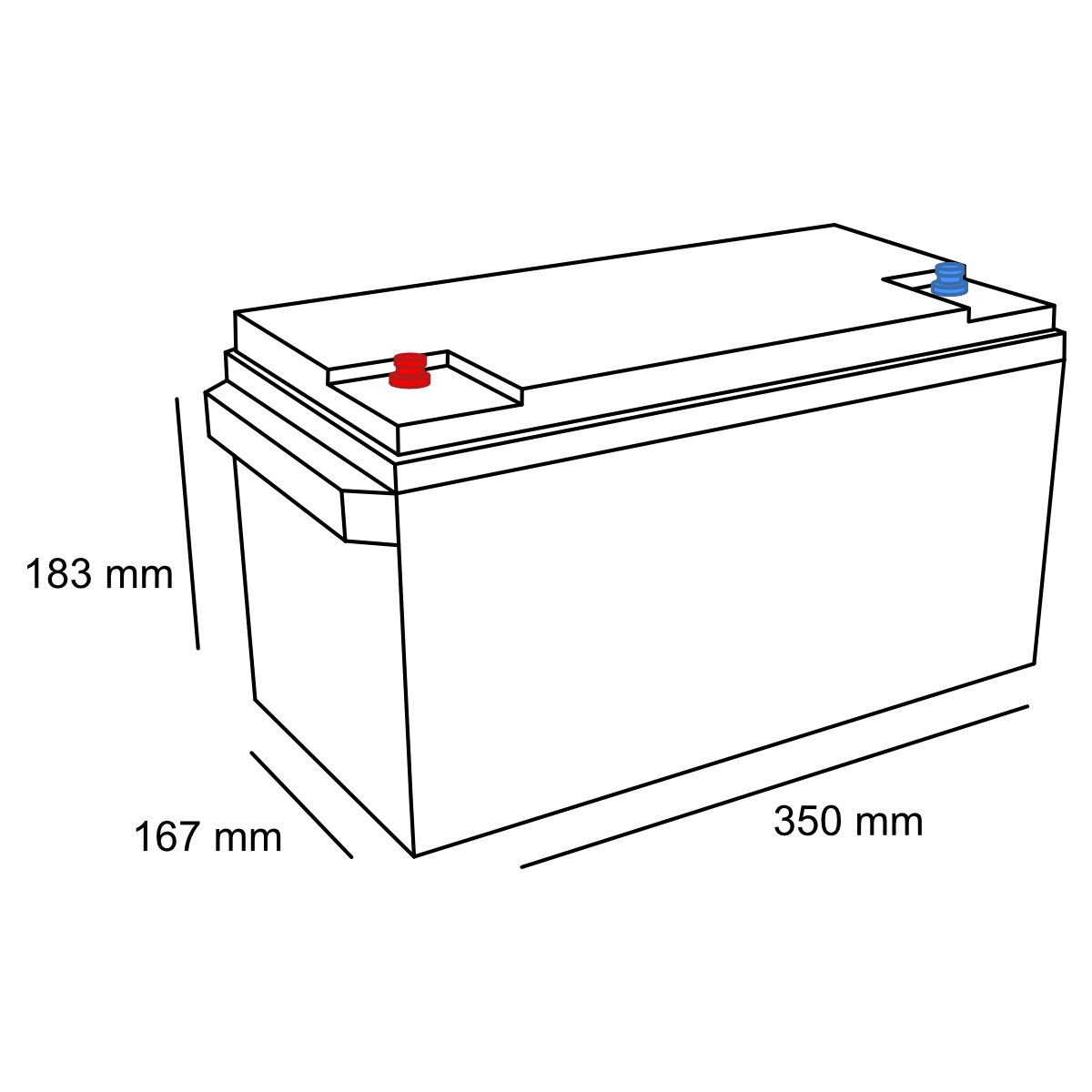 Universal Power UPC12-80 12V 80Ah (C100) AGM Solarbatterie Wohnmobilbatterie