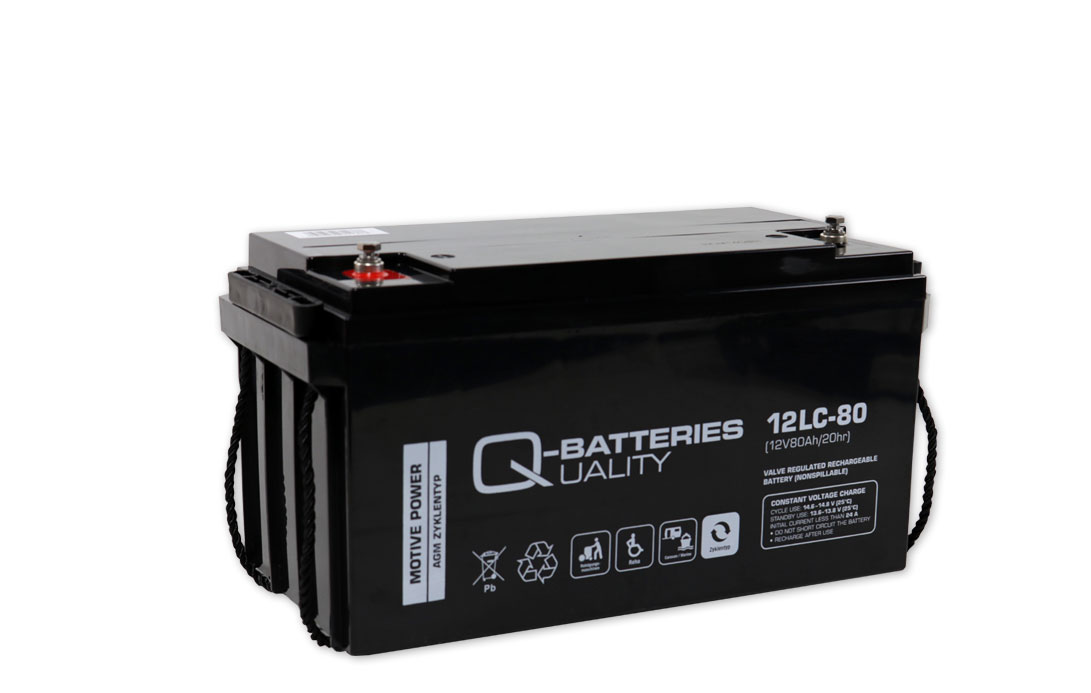 Q-Batteries 12LC-80 AGM Solar und Wohnmobil Batterie 12V 80Ah Q-Batteries 12LC-80 AGM Solar und Wohnmobil Batterie 12V 80Ah