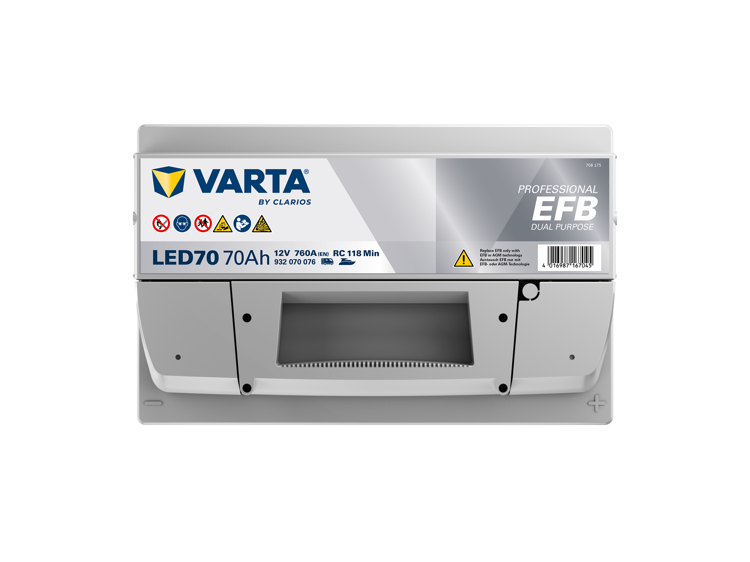 Varta LED70 Professional EFB 12V 70Ah 760A Wohnmobilbatterie
