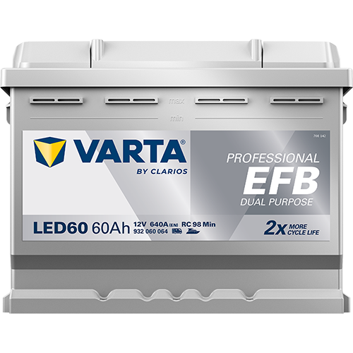 Varta LED60 Professional EFB 12V 60Ah 640A Wohnmobilbatterie