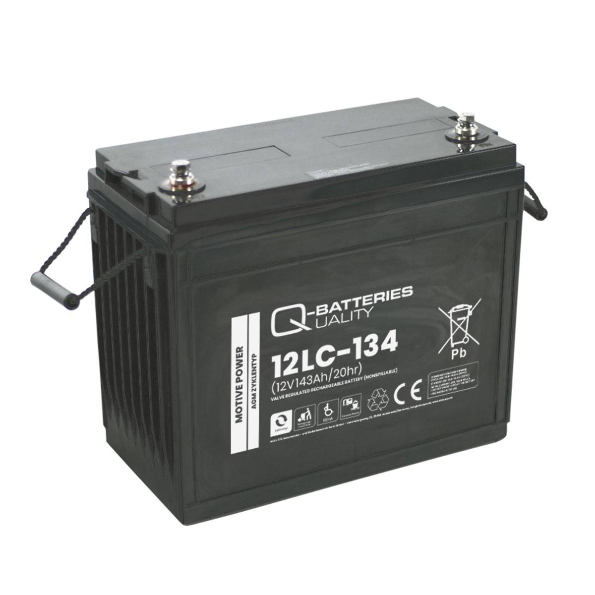 Q-Batteries 12LC-134 AGM Solar und Wohnmobil Batterie 12V 143Ah