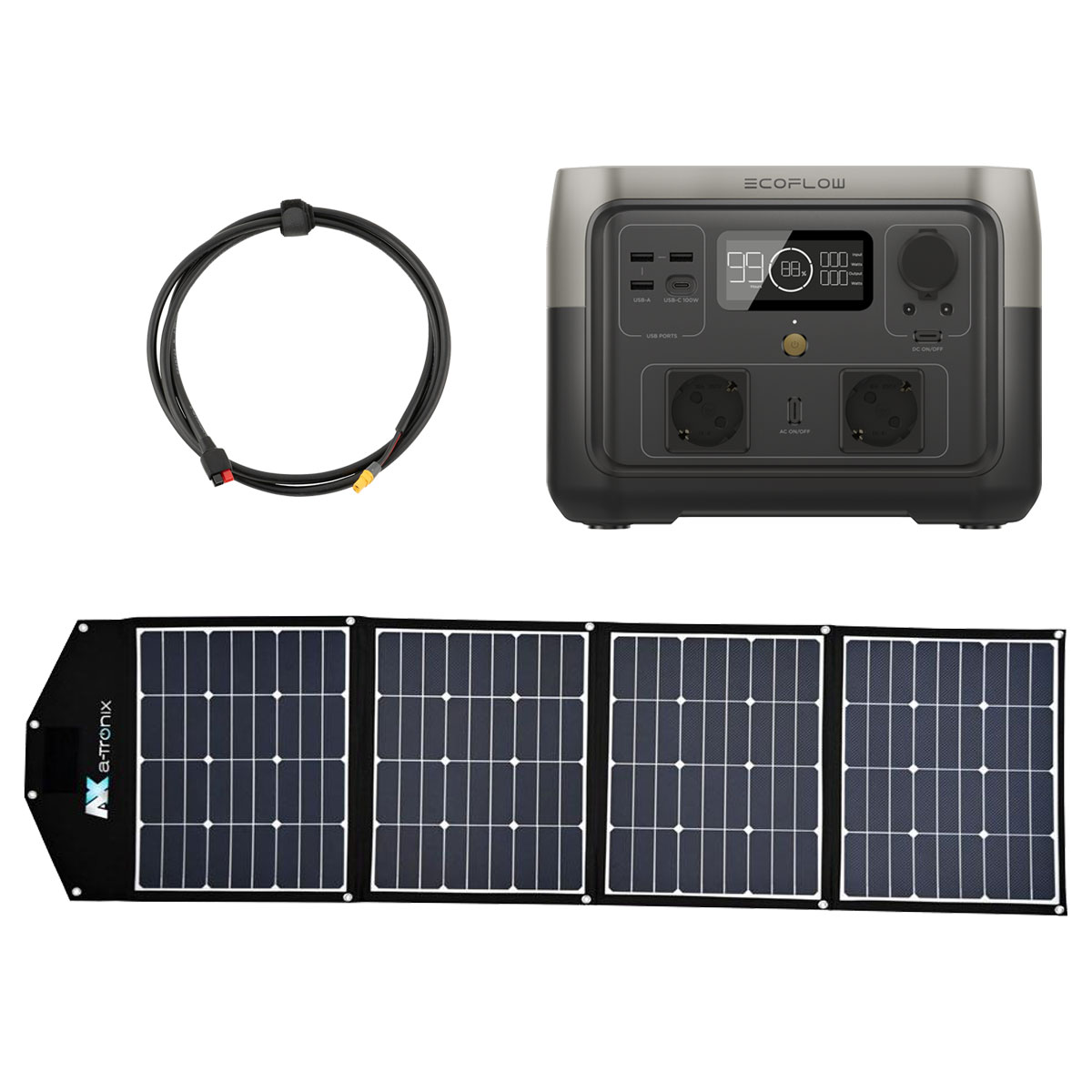 EcoFlow River 2 Max 512Wh Portable Powerstation mit 180W Solarmodul EcoFlow River 2 Max 512Wh Portable Powerstation mit 180W Solarmodul