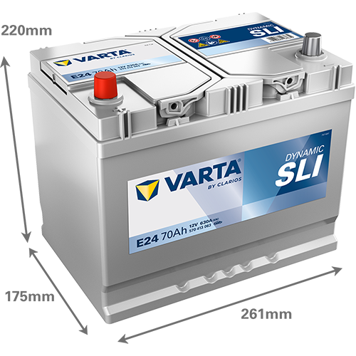 VARTA E24 Blue Dynamic 12V 70Ah 630A Autobatterie 570 413 063