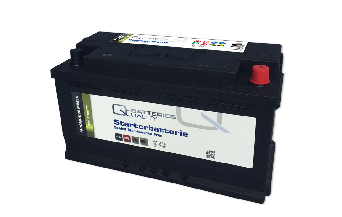 Quality Batteries Q-Batteries Autobatterie Q100 12V 100Ah 860A, Wartungsfrei