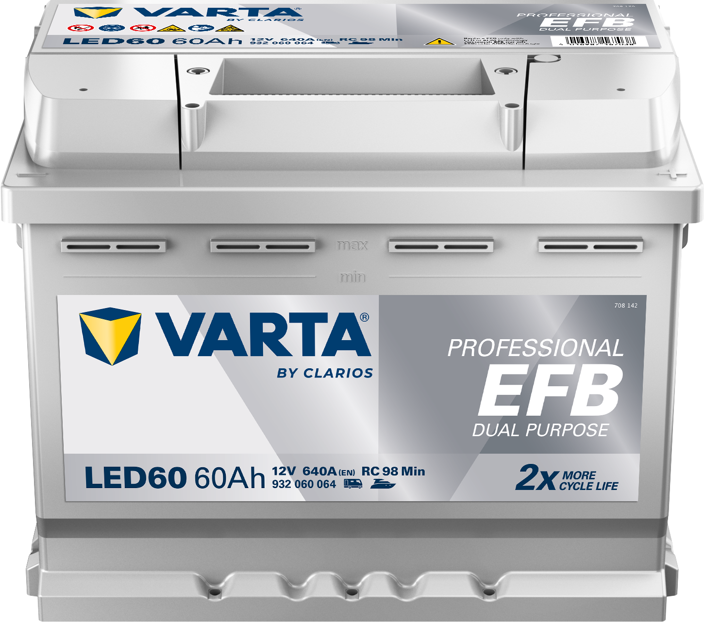 Varta LED60 Professional EFB 12V 60Ah 640A Wohnmobilbatterie