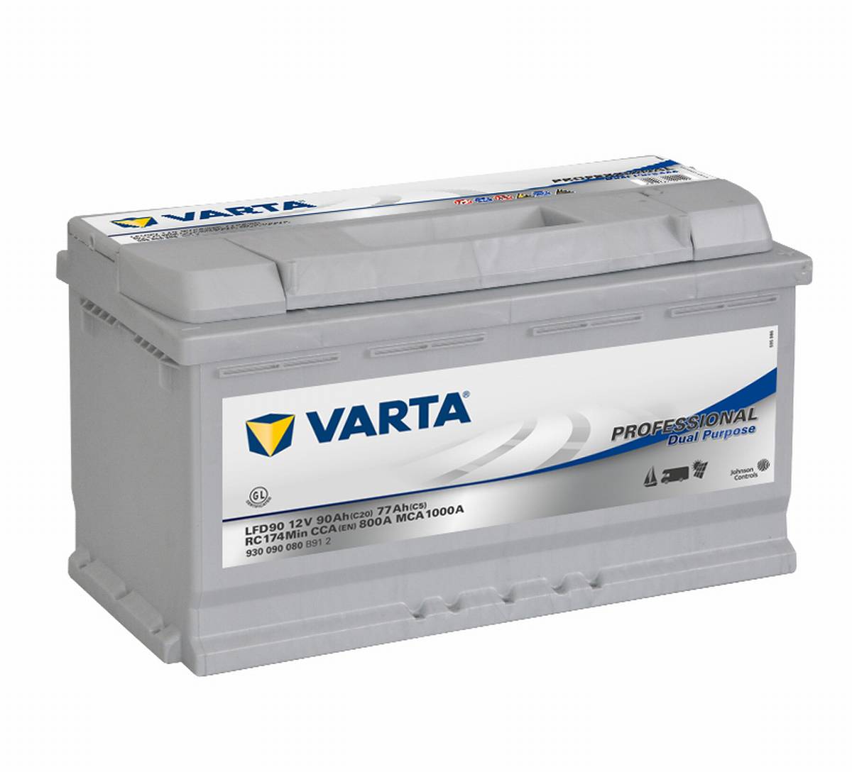Varta LFD90 Professional Dual Purpose Versorgungsbatterie 12V 90Ah 800A