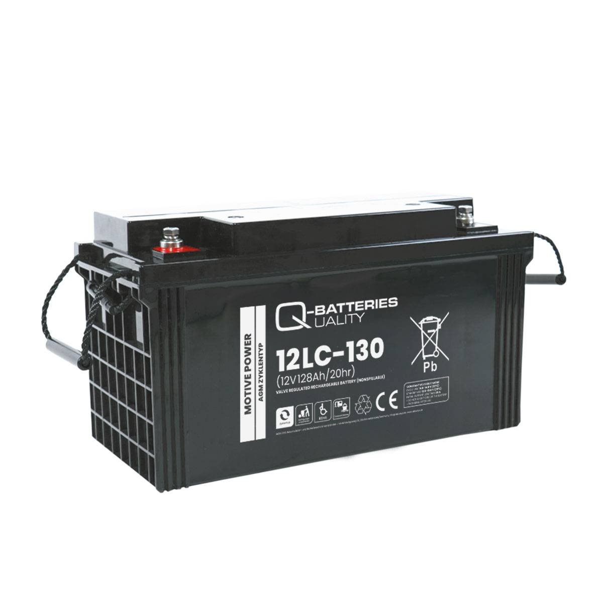 Q-Batteries 12LC-130 AGM Solar und Wohnmobil Batterie 12V 128Ah
