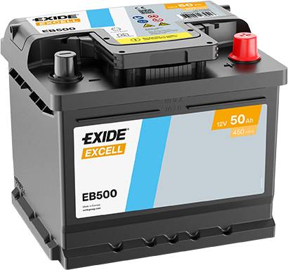 Exide EB500 Excell 12V 50Ah 450A Autobatterie