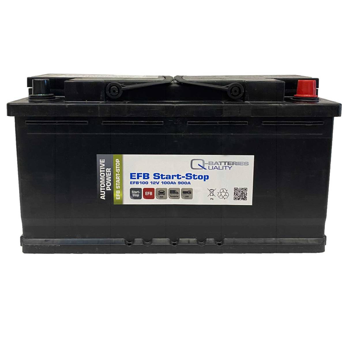 Q-Batteries Start-Stop EFB Autobatterie EFB100 12V 100Ah 900A