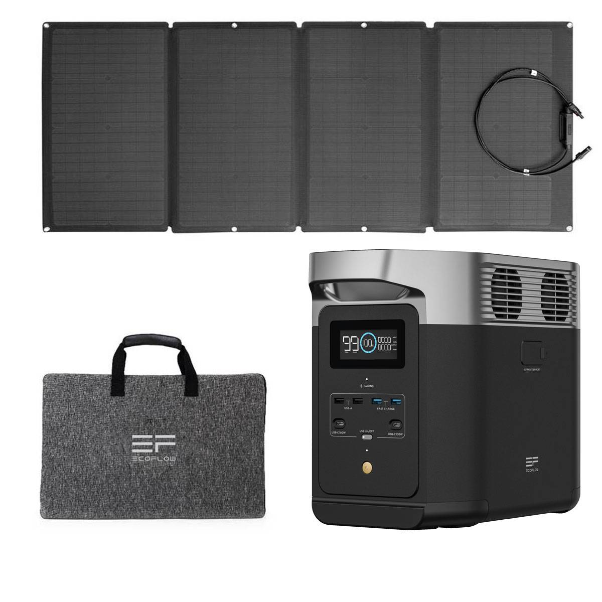 EcoFlow Delta 2 1024Wh Powerstation Mit 160W Solarpanel Online ...