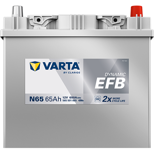 VARTA N65 Blue Dynamic EFB 12V 65Ah 650A Autobatterie Start-Stop 565 501 065