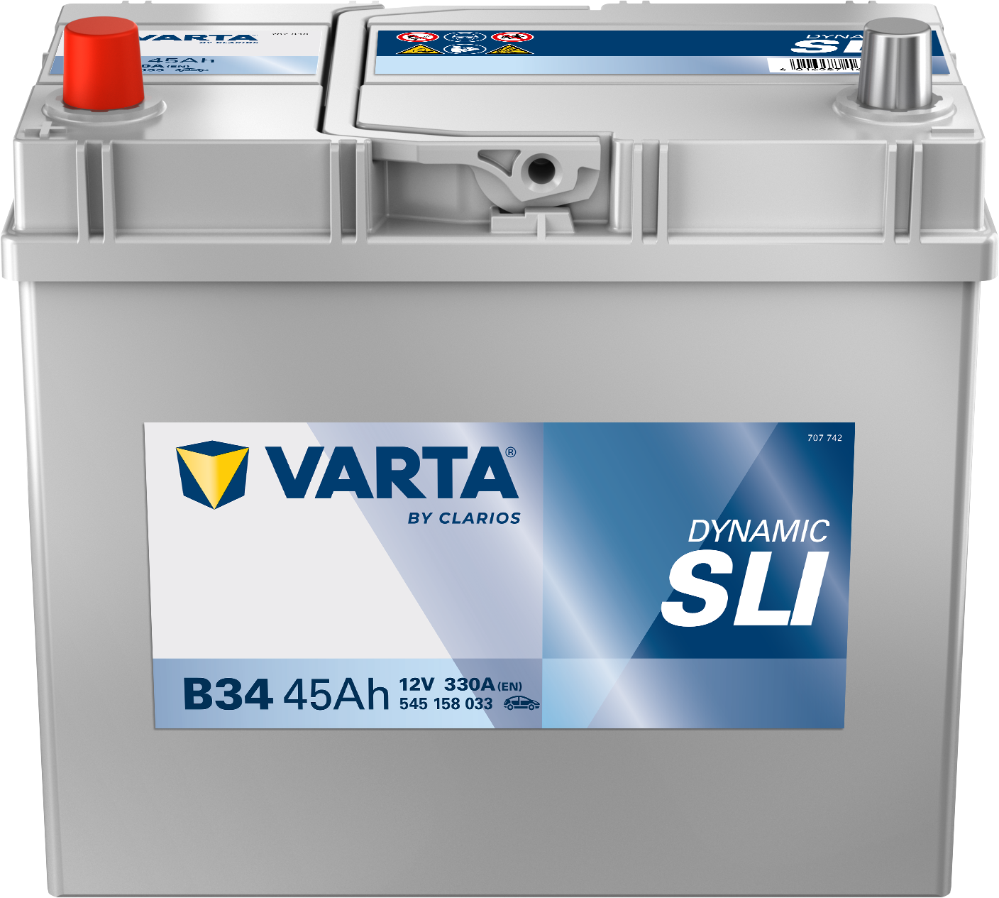 VARTA B34 Blue Dynamic 12V 45Ah 330A Autobatterie 545 158 033 VARTA B34 Blue Dynamic 12V 45Ah 330A Autobatterie 545 158 033