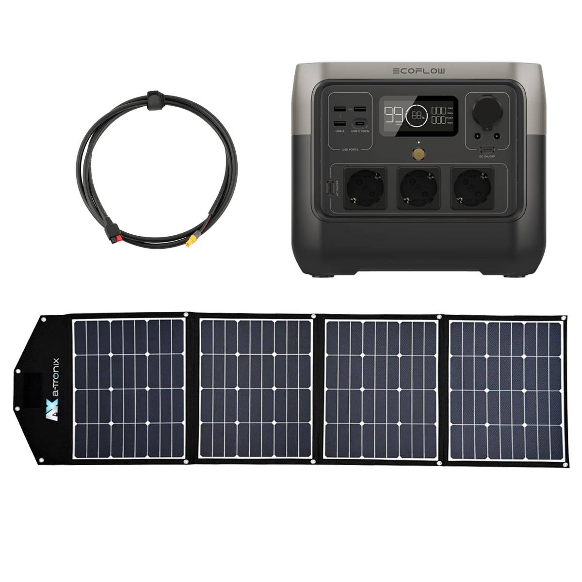 EcoFlow River 2 Pro 768Wh Portable Powerstation Mit 180W Solarmodul ...