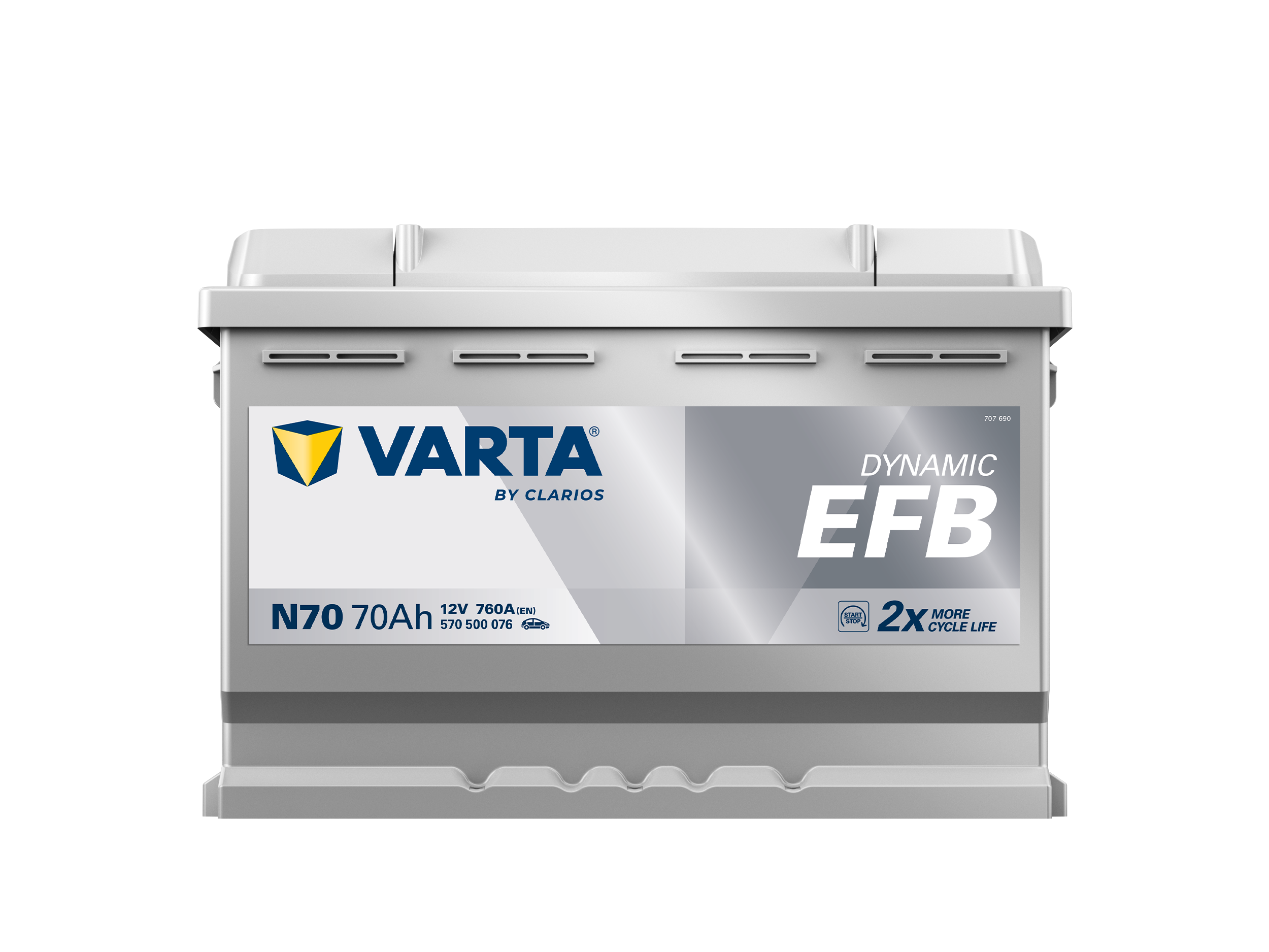VARTA N70 Blue Dynamic EFB 12V 70Ah 760A Autobatterie Start-Stop 570 500 076