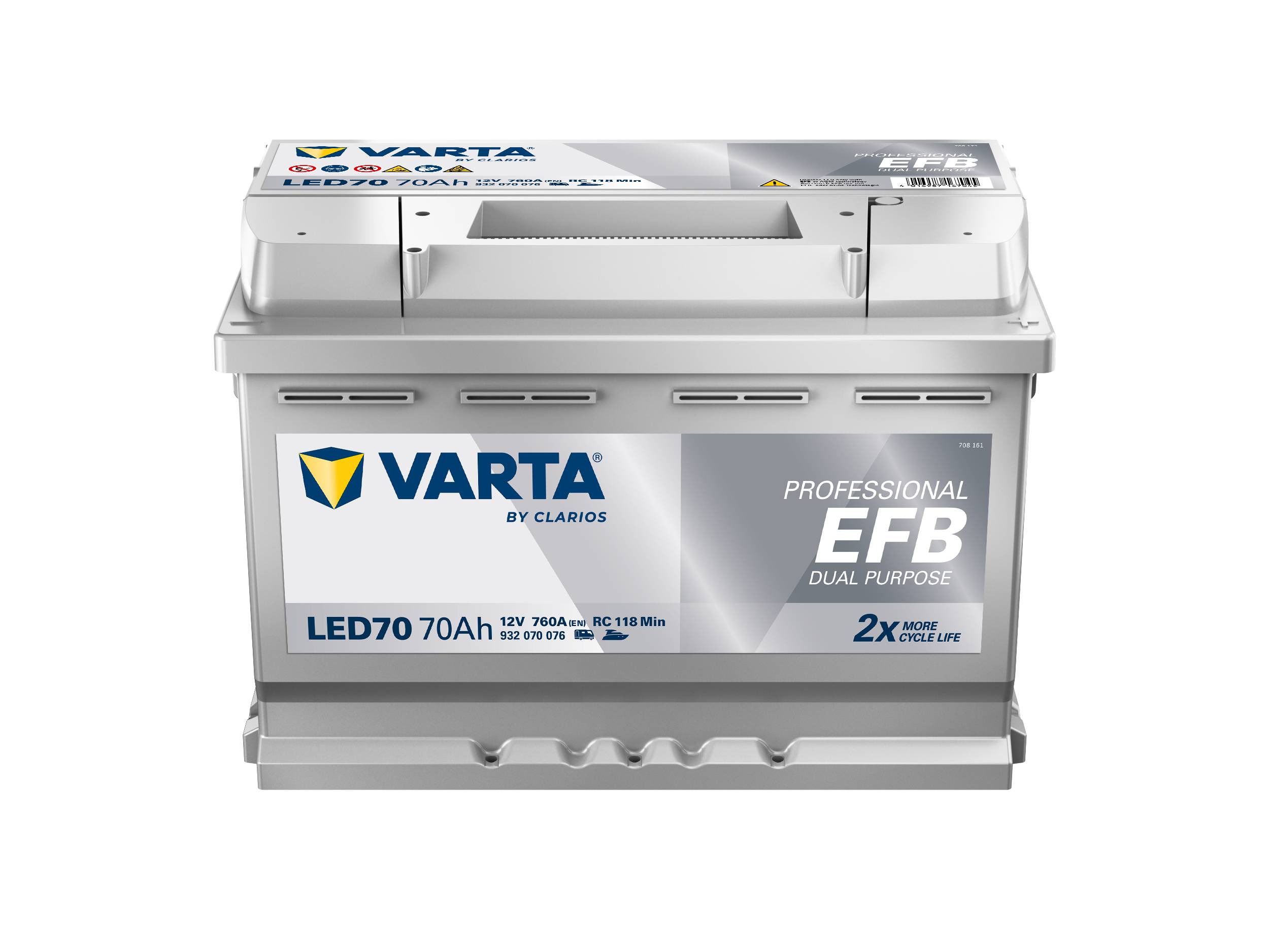 Varta LED70 Professional EFB 12V 70Ah 760A Wohnmobilbatterie