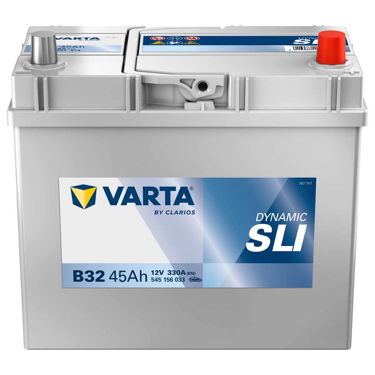 VARTA B32 Blue Dynamic 12V 45Ah 330A Autobatterie 545 156 033 VARTA B32 Blue Dynamic 12V 45Ah 330A Autobatterie 545 156 033