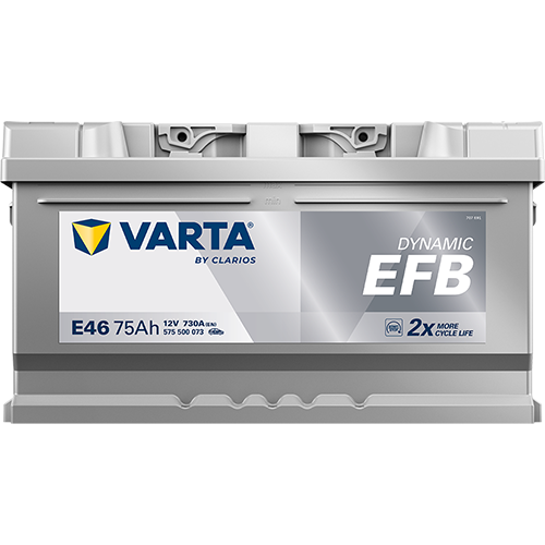 VARTA E46 Blue Dynamic EFB 12V 75Ah 730A Autobatterie Start-Stop 575 500 073