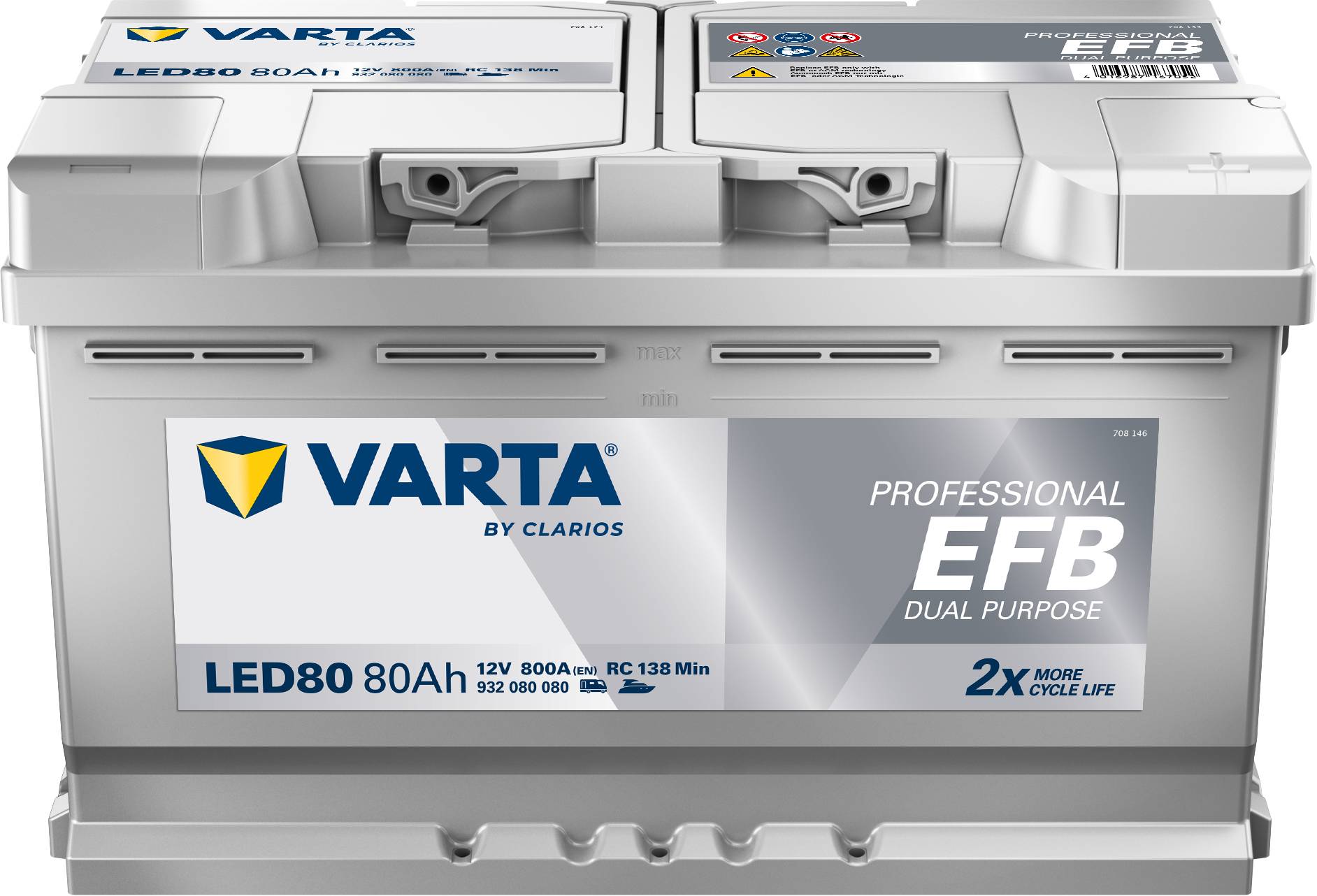 Varta LED80 Professional EFB 12V 80Ah 800A 930 080 080