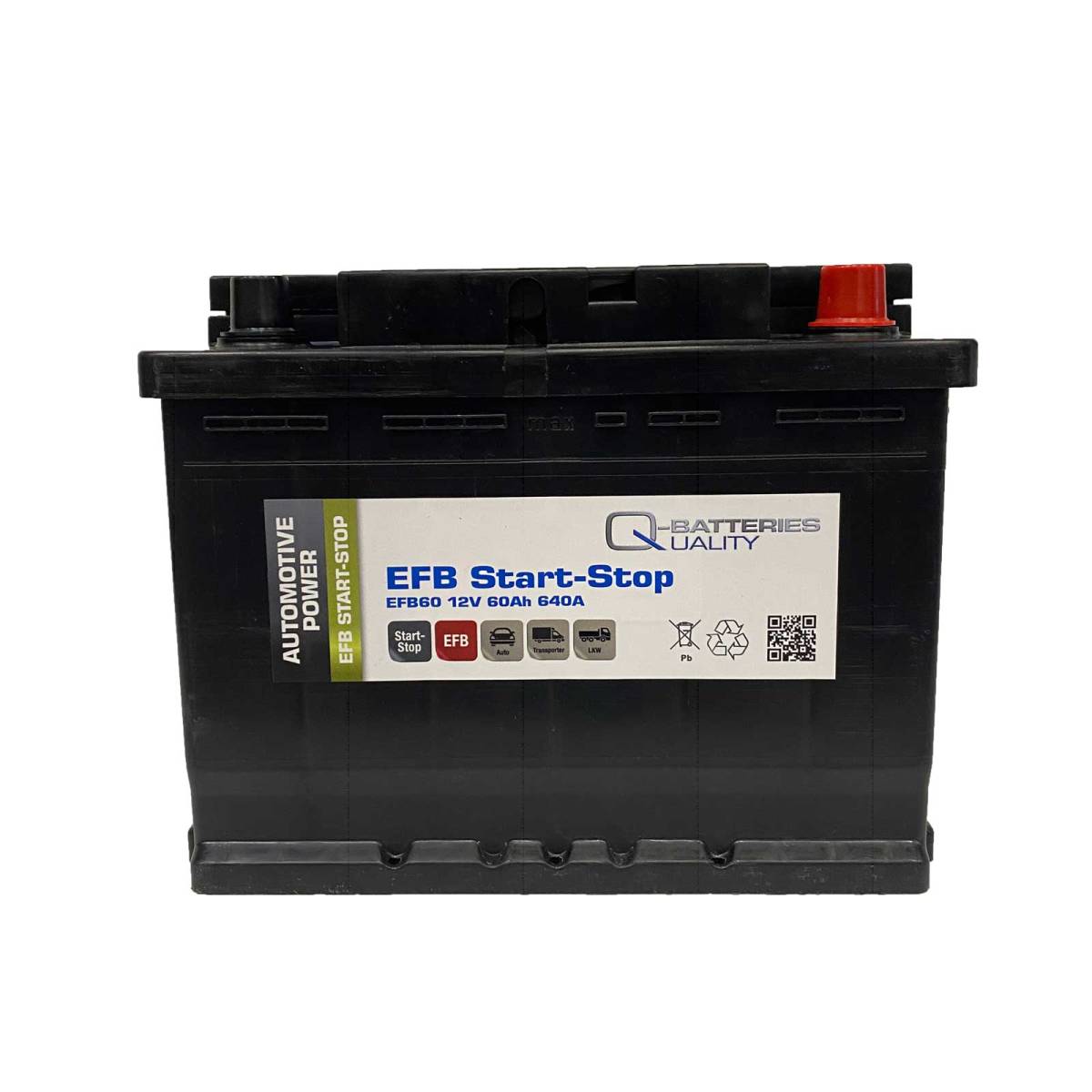 Q-Batteries Start-Stop EFB Autobatterie EFB60 12V 60Ah 640A