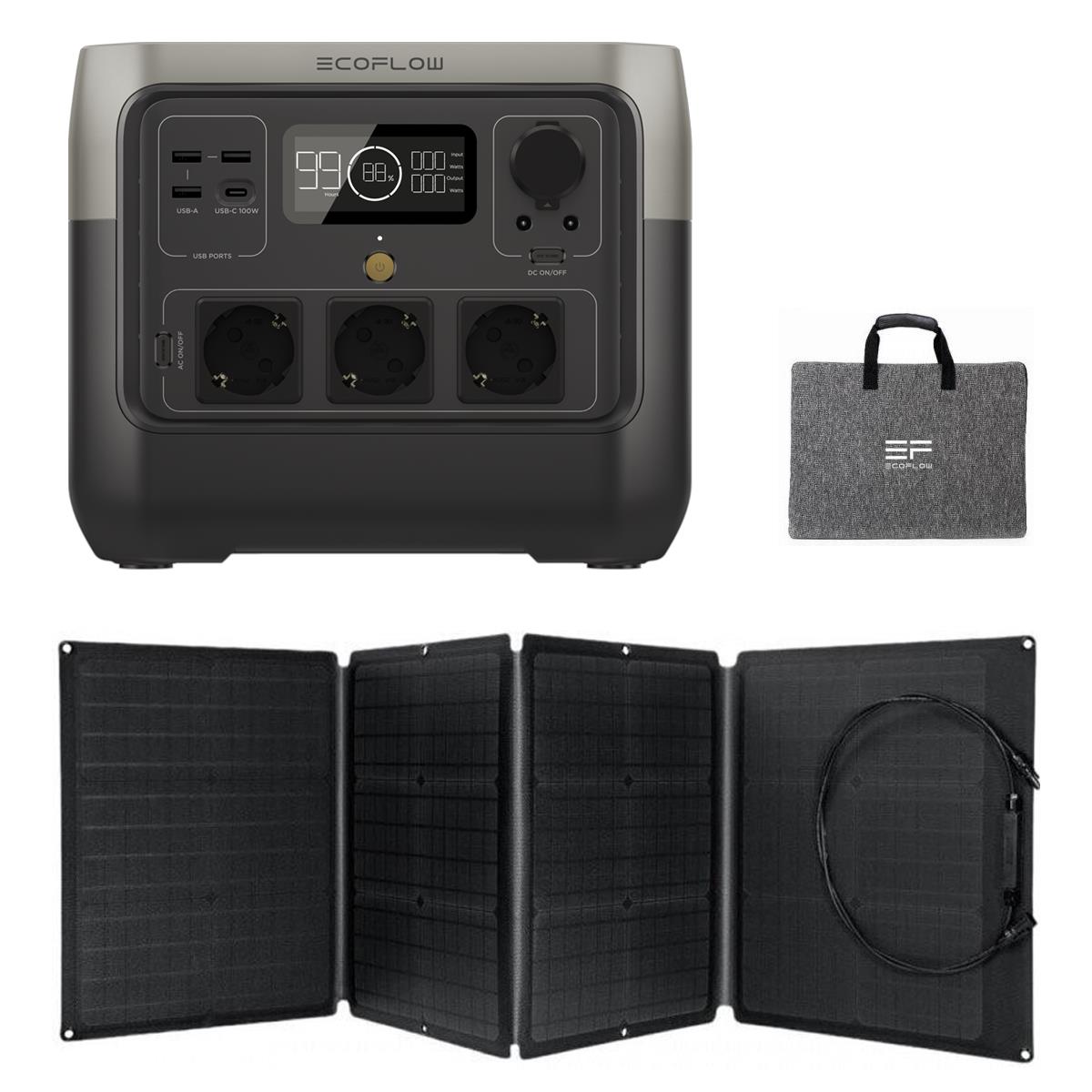 EcoFlow River 2 Pro 768Wh Portable Powerstation mit 110W Solarpanel   EcoFlow River 2 Pro 768Wh Portable Powerstation mit 110W Solarpanel