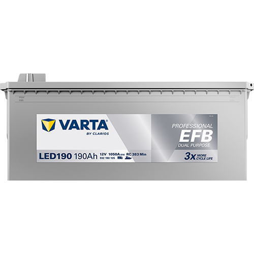 Varta LED190 Professional EFB 12V 190Ah 1050A Wohnmobilbatterie
