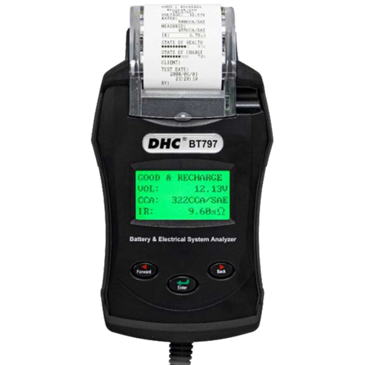 DHC BT797 Batterietester für 6V und 12V Batterien mit integriertem Drucker inkl. 4 AA Batterien DHC BT797 Batterietester für 6V und 12V Batterien mit integriertem Drucker inkl. 4 AA Batterien
