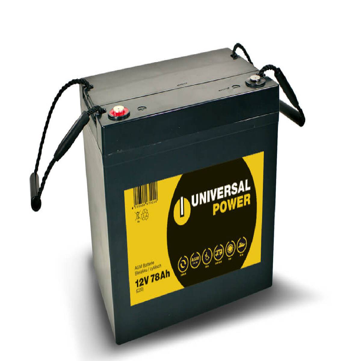 Universal Power AGM UPC12-75 12V 78Ah (C20) AGM Wohnmobilbatterie