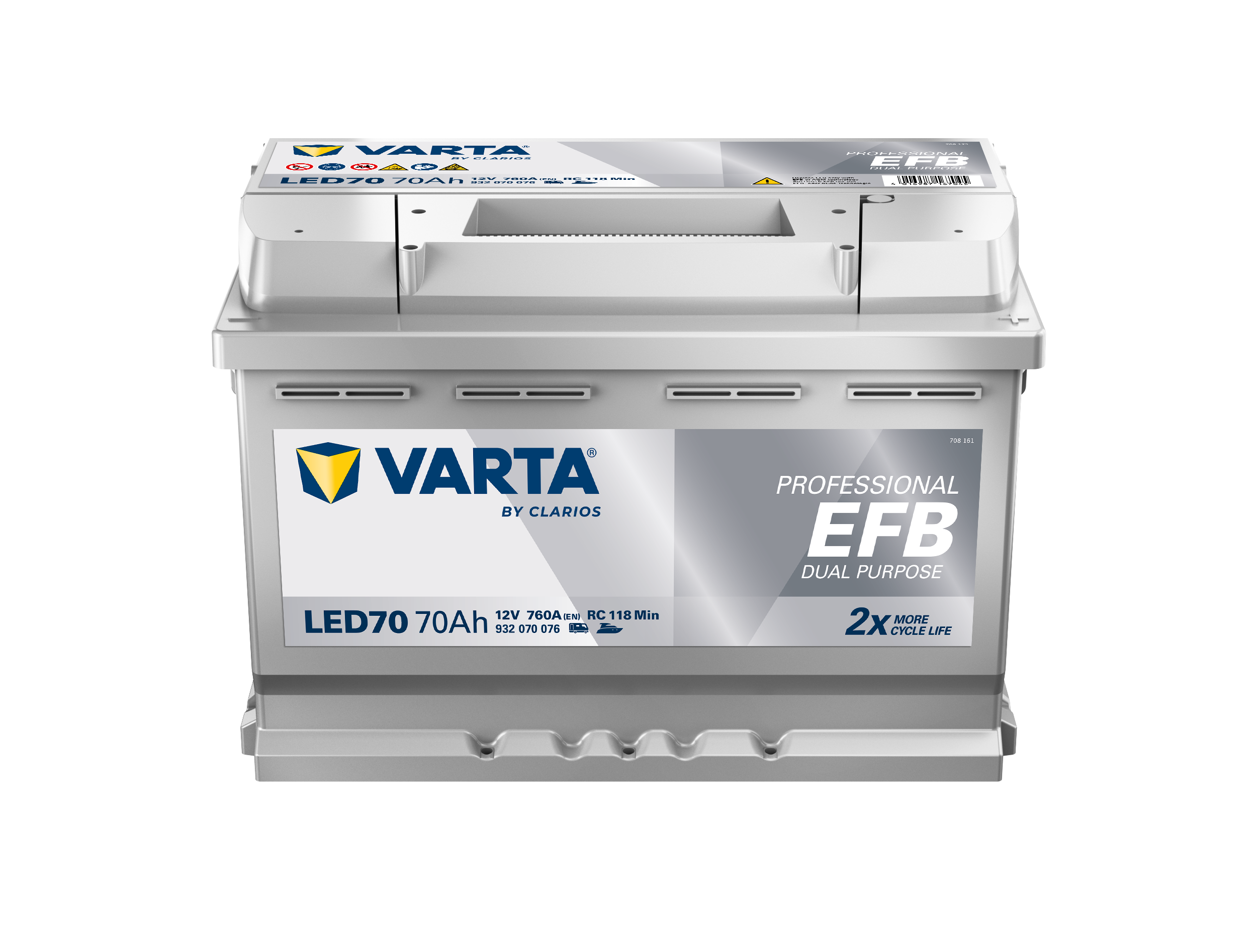 Varta LED70 Professional EFB 12V 70Ah 760A Wohnmobilbatterie