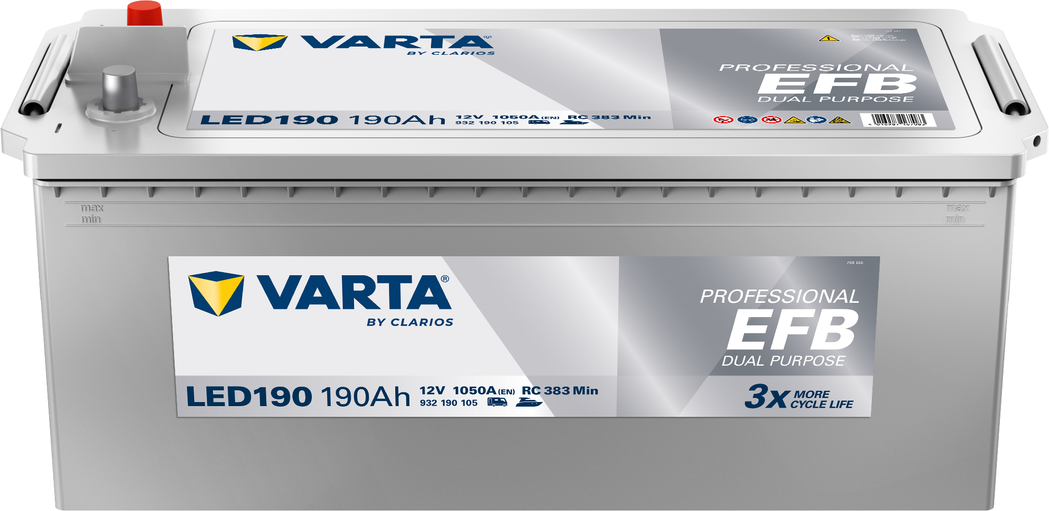 Varta LED190 Professional EFB 12V 190Ah 1050A Wohnmobilbatterie