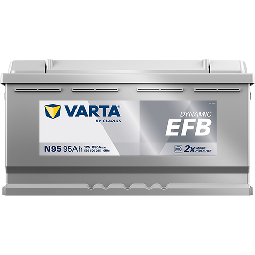 VARTA N95 Blue Dynamic EFB 12V 95Ah 850A Autobatterie Start-Stop 595 500 085