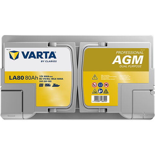 Varta LA80 Professional DP AGM Versorgungsbatterie 12V 80Ah 800A