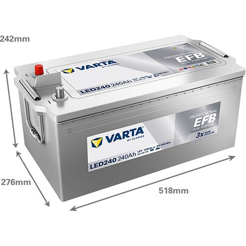 Varta LED240 Professional EFB 12V 240Ah 1200A Wohnmobilbatterie