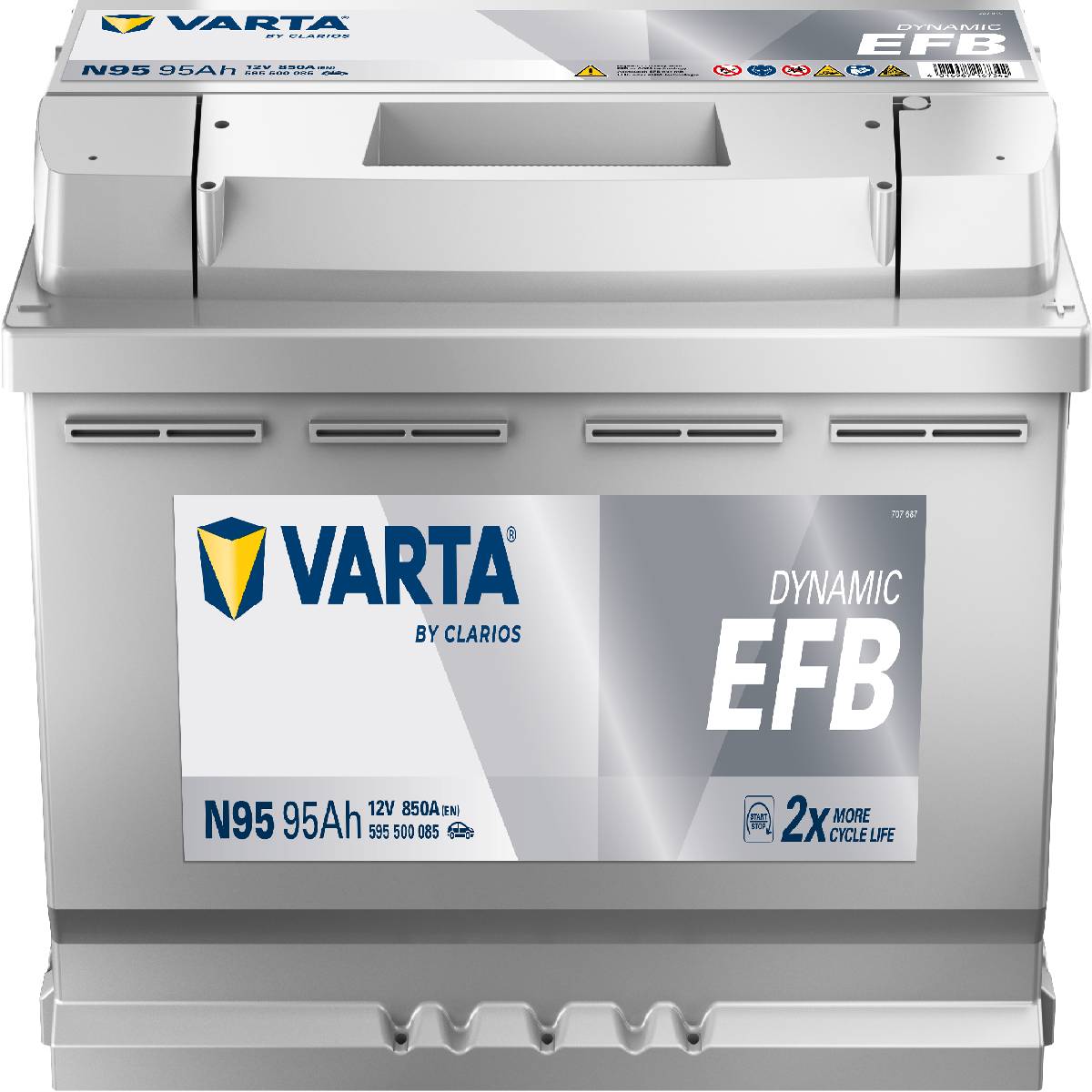 VARTA N95 Blue Dynamic EFB 12V 95Ah 850A Autobatterie Start-Stop 595 500 085