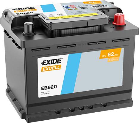 Exide EB620 Excell 12V 62Ah 540A Autobatterie