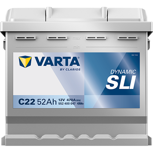 VARTA C22 Blue Dynamic 12V 52Ah 470A Autobatterie 552 400 047