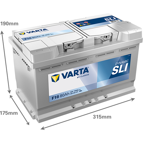 VARTA F16 Blue Dynamic 12V 80Ah 740A Autobatterie 580 400 074