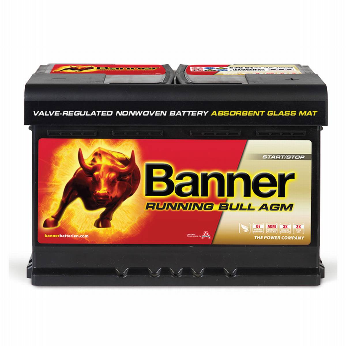 Banner 57001 AGM Running Bull 12V 70Ah 720A Autobatterie