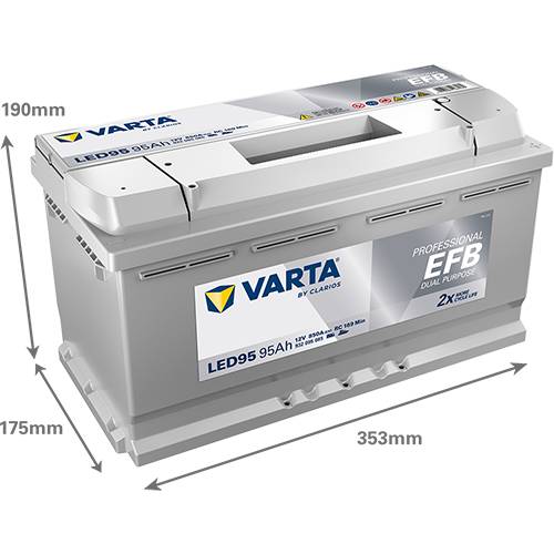 Varta LED95 Professional EFB 12V 95Ah 850A Wohnmobilbatterie